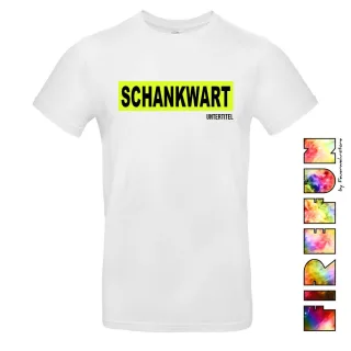 FIREFUN - T-Shirt mit Aufschrift "SCHANKWART" 2XL MIT Untertitel (max. 20 Zeichen) Hinten (Rücken) blau (royal) MIT Silberstreifen (Reflexoptik)