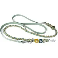 Tierluxe Hundeleine Blumen, Paracord, Biothane, Handgemacht