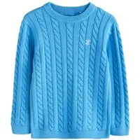 Next Rundhalspullover Zopfmusterpullover aus 100 % Baumwolle (1-tlg)