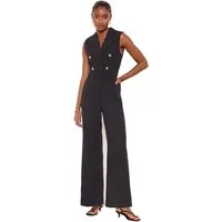 LIPSY Jumpsuit Lipsy ärmelloser Smoking-Jumpsuit, Kurzgröße (1-tlg)