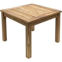 Spetebo Gartentisch Teakholz Beistelltisch - 50 x 50 cm (Stück, 1-St., Holztisch), massiver Couch- und Blumentisch