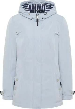 Barbara Lebek - Jacke mit Kapuze dust blue - Gr. - 48