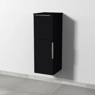 Sanipa 3way Mittelschrank mit 1 Tür und 1 Auszug, Schwarz-Matt, UF12408 UF12408