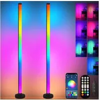 MUPOO LED Stehlampe LED-Stehleuchte Stehlampe,Smart LED Lightbar,Music Sync,2-packs, mit Bluetooth-App,16 Millionen Farben, für Gaming,Wohnzimmer