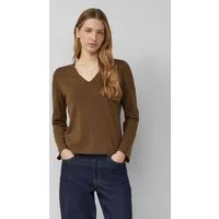 s.Oliver Longpullover Strickpullover Weicher Feinstrickpullover mit Rollkante