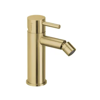 Herzbach design ix pvd Bidetarmatur mit ablauf brass, Brass Steel, 21.133600.1.41 21.133600.1.41