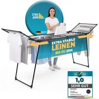 STAHLMANN COMMERCE GmbH Wäscheständer Premium XL [25 m Trockenfläche], Ausziehbar, Rollen, Made in EU, 25 m Trockenfläche · Ausziehbar · Made in EU