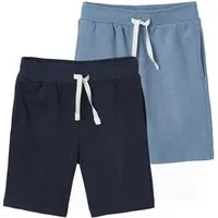 vertbaudet Shorts Jungen Sweat-Shorts BASIC 2er-Pack, Bundweite verstellbar
