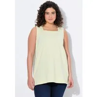 Ulla Popken Longshirt Longtop Classic Fit Carré-Ausschnitt ärmellos