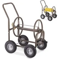 relaxdays Schlauchwagen mit 4 Vollgummirädern, (3-tlg)