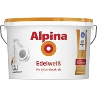 Alpina Wandfarbe Alpina Edelweiß Wandfarbe weiß matt 5 L