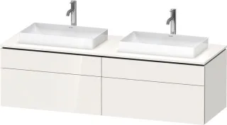 Duravit L-Cube Konsolenwaschtischunterbau wandhängend Weiß Hochglanz 1620x550x482 mm - LC4873B858500 LC4873B85850000