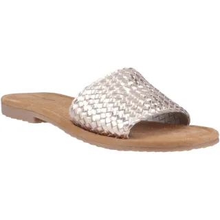 Hush Puppies Hetty Slide Leder Damen Bronze Sandalen