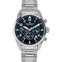 Jacques Lemans Chronograph Barcelona 42-2D, Quarzuhr, Armbanduhr, Herrenuhr, Edelstahlarmband,bis 10 bar wasserd.