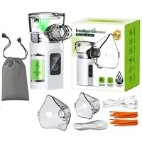 Luckice Inhalator Inhalationsgerät mit 1800mAh Akku, Inhalator für Erwachsene und Kinder, 3 Modi,Einfach zu bedienen & reinigen, Effiziente Zerstäubung für Heim & Reise