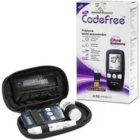 CodeFree Blutzuckermessgerät Starter Set - inkl. Blutzuckerteststreifen und Blutlanzetten