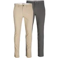 Jack & Jones Chinohose Jack & Jones Herren Stoffhose Chino-Hose JpstMarco 2Pk Slim-Fit