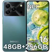 DOOGEE NOTE56 Plus 48GB RAM+256GB ROM Android 16 Smartphone (16,66 cm/6.56 Zoll, 256 GB Speicherplatz, 50 MP Kamera, 6150mAh, Fingerabdruck, Dual SIM 4G, NFC, OTG, GPS, Ohne Vertrag)