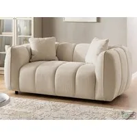 S-Style Möbel Sofa 2-Sitzer Nubira in tief gesteppter Bubble-Optik aus Strukturstoff, mit modernem Design und Wellenfederung