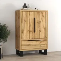 Home affaire Drehtürenschrank Bronne,Breite 89,5 cm, Mehrzweckschrank, Universalschrank, Garderobe Kleiderschrank, 1 Schublade, Metallgriffe, Garderobe