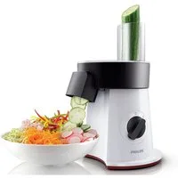 Philips Zerkleinerer HR1388/80 Viva Collection, 200 W, Salatzubereiter, 5 Edelstahlscheiben