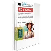 M MERCEO Leinwand, 2er-Set Leinwand 80x120cm (zum Bemalen, Baumwolle, Keilrahmen,280g/m)