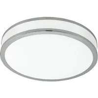 EGLO LED Deckenleuchte Palermo 2, Leuchtmittel inklusive, Deckenleuchte, Stahl und Kunststoff, Farbe: Chrom, weiß, Ø: 41 cm