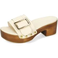 Melvin & Hamilton Layla 1 Leder-Clogs für Damen Clog Block-Absatz, Echtes Leder, Vegetabile Gerbung