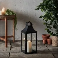 Lights4fun LED Laterne 45cm Albury Gartenlaterne mit TruGlow® Outdoor Kerze