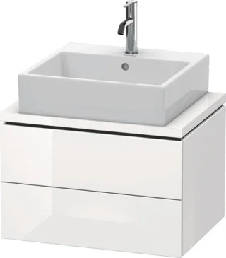 Duravit L-Cube Konsolenwaschtischunterbau wandhängend Weiß Hochglanz 620x477x400 mm - LC580502222 LC580502222