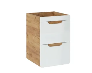 Waschbeckenunterschrank 40cm FERMO Weiss Hochglanz ohne Waschtisch