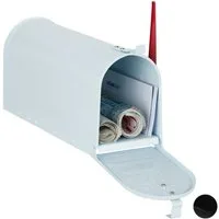 relaxdays Briefkasten US Mailbox Postkasten, weiß