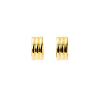 Luxenter Ohrringe mit 18-karätiger Gelbgold-Finish – Sungi