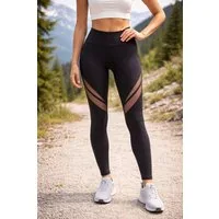 Rungassi Leggings Sport Leggings Damen Schwarz Elastisch & Figurbetont Fitness & Yoga