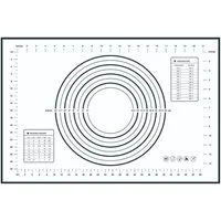 FOUORTUNATE-BEE Backmatte Silikon-Backmatte, wiederverwendbar, antihaftend und rutschfest, Mit Messlinien, Größe wählbar: 40×60 cm oder 60×80 cm, schwarz