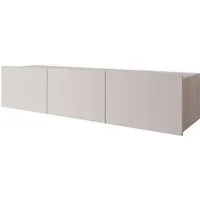 MIRJAN24 TV-Schrank Calabrini 150 04 (mit 3 Türen) ohne Griffe, silberne Beine 5 cm