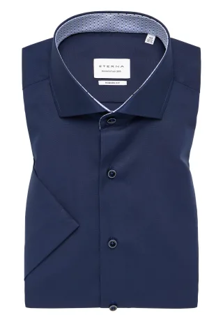 ETERNA - Original Shirt Popeline Kurzarm navy - Gr. - 46