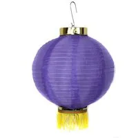 Yudu Lampenschirm Lampion Dekolampion Fengshui Draht & Seide Fransen Ø25cm