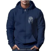 Neverless Sweatjacke Zip-Hoodie Herren Sparta Sweatjacke Kapuze Print Aufdruck Motiv