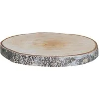 iWerk Bastelnaturmaterial Birkenholzscheiben rund 100% Natur 18-30 cm ø