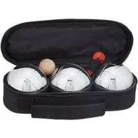 relaxdays Spiel 3 Boule Kugeln im Set