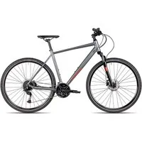 Axess Crossrad VERIS CROSS, 27 Gang Shimano RD-Alivio M3100-9 Schaltwerk, Kettenschaltung, hydraulische Scheibenbremse schwarz/grau