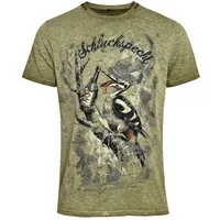 Hangowear Flaschenöffner Trachtenshirt Herren - BALDUS - oliv