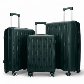 Hartschalenkoffer Grün Robustes Kofferset 8 Räder Kabine TSA Gepäckkoffer Urlaub Reise