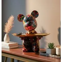 MF Dekofigur Barkley Urban Art Bär Dekofigur mit Tablett Höhe 22,5cm (1 St)