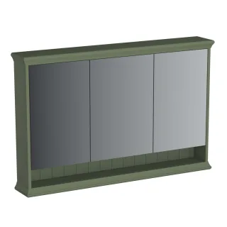 VitrA Valarte LED-Spiegelschrank 118 cm 3 Türen Vintage Grün (Lack),65807 65807