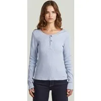 G-STAR T-Shirt Slim Henley Long Sleeve T-Shirt