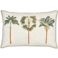 SCHÖNER LEBEN. Dekokissen Kissen Casablanca Palmen beige grün 40x60cm