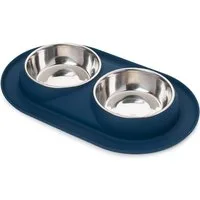 GD IMPORT Futternapf Bonza Futterstation Hund/Katze 2 Futternäpfe 400ml Silikon