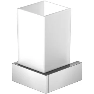 Steinberg Glashalter Serie 460 chrom, Glas weiss satiniert